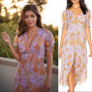 ASTR the Label chandler floral midi dress